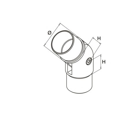 Articulated Elbow 0-90 Degree - 316/Matt Black PPC