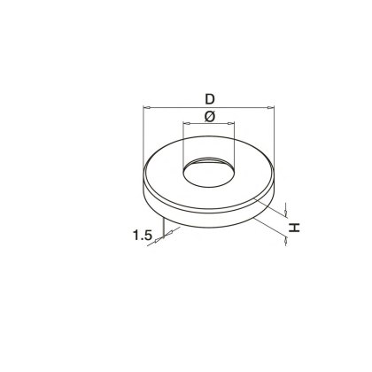 Click On Post Cover 125mm x 18mm - 316/Matt Black PPC