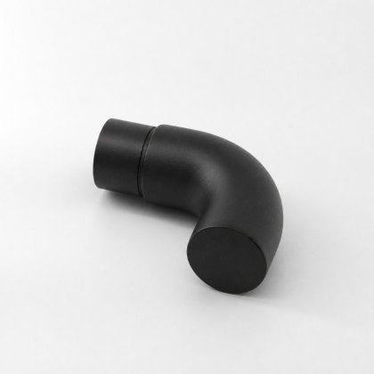 Eazypost 90 Degree Tube End - 316/Matt Black PPC