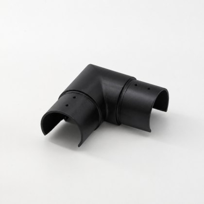 EazySlot Sharp 90 Degree Horizontal Connector - 316/Matt Black PPC