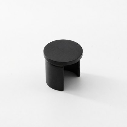 EazySlot Slotted Handrail End Cap - 316/Matt Black PPC