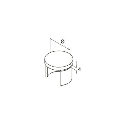 EazySlot Slotted Handrail End Cap - 316/Matt Black PPC
