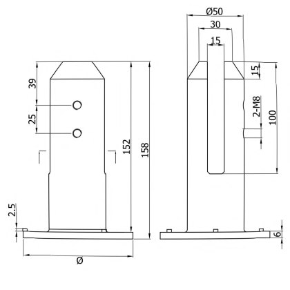 Eazyspigot Round Spigot to suit 12-13.5mm Glass - Duplex - 316/Matt Black PPC Eazyspigot Round Spigot to suit 12-13.5mm Glass - Duplex - 316/Matt Black PPC