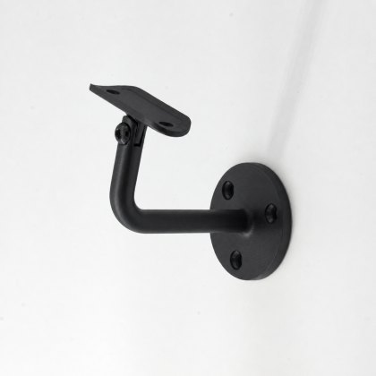 Handrail Wall Bracket With Adjustable Saddle - 316/Matt Black PPC
