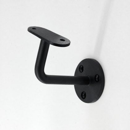Handrail Wall Bracket With Fixed Saddle - 316/Matt Black PPC