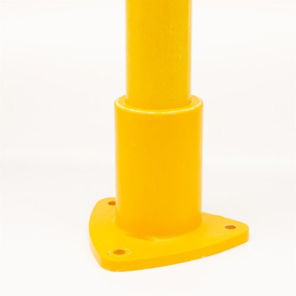 200 - Triangular Base Foot to suit 50mm GRP Handrail - Yellow