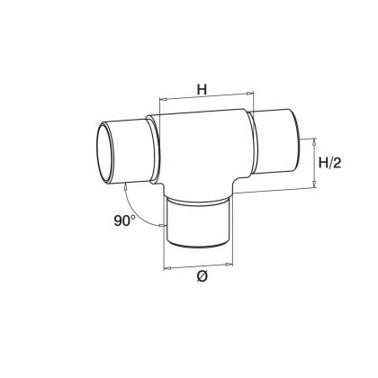 Eazypost 180 Degree Tee Joint