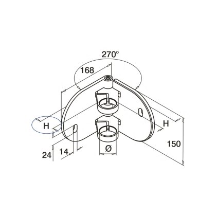 Adjustable 45 Degree Slab Bracket