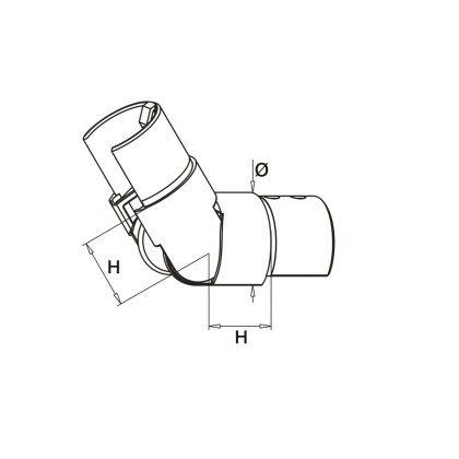 EazySlot Articulated Upward Slotted Handrail Joint