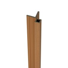 Ecoscape Forma - Spiced Oak Composite Slatted Cladding Corner Trim