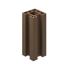 Ecoscape Clarity - 3m Walnut Composite Corner Fence Post