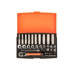 Bahco - SL25L 1/4in Deep Drive Socket Set, 37 Piece Bahco - SL25L 1/4in Deep Drive Socket Set, 37 Piece