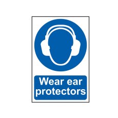 Scan - Wear Ear Protectors - PVC Sign 200 x 300mm
