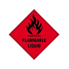 Scan - Flammable Liquid - Self Adhesive Vinyl Sign 100 x 100mm