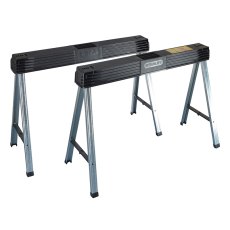 STANLEY - Folding Metal Leg Sawhorses (Twin Pack)