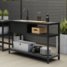 Ecoscape Outdoor Kitchen - Smoke Sink Unit Including Tap & Cover