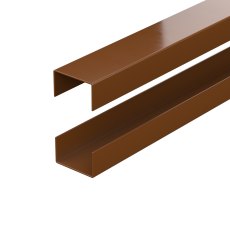 DuraPost Urban® Rails For Slatted Composite Panel (Pack of 2) - Sepia Brown