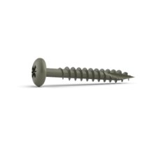DuraPost® Pan Head Timber Screws 4 x 40mm - Olive Grey 7002