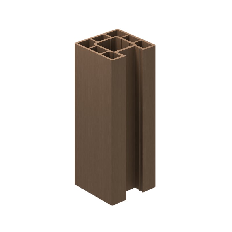 B+M 3m Walnut Composite End Fence Post