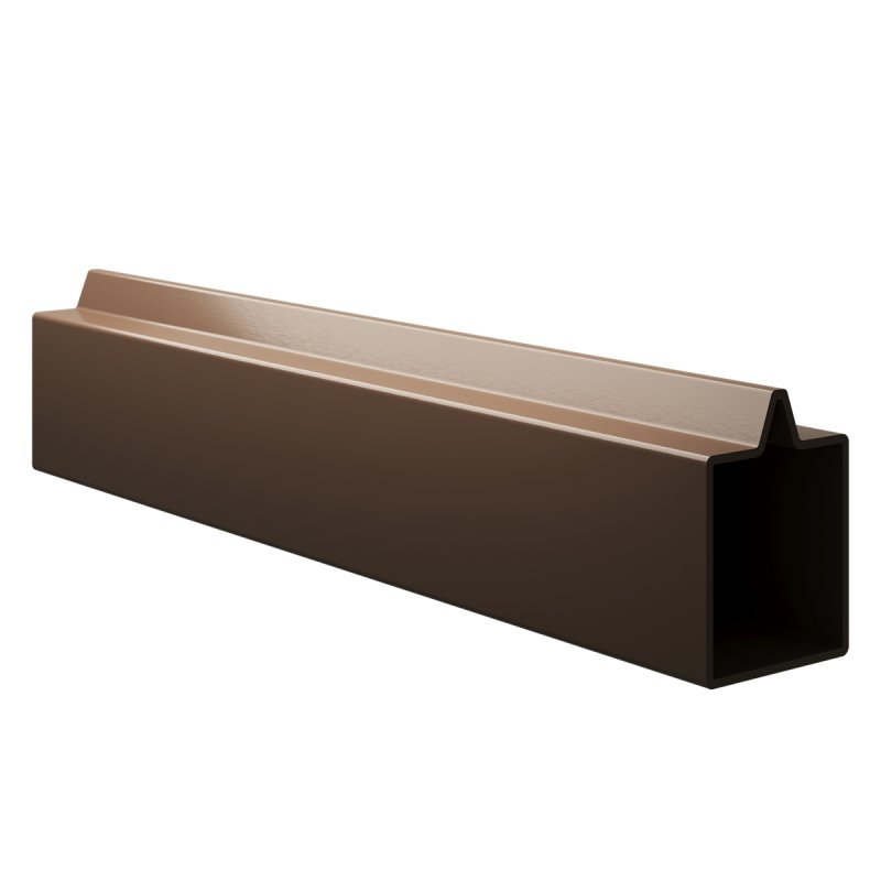 B+M Walnut Composite Fence Aluminium Bottom Rail