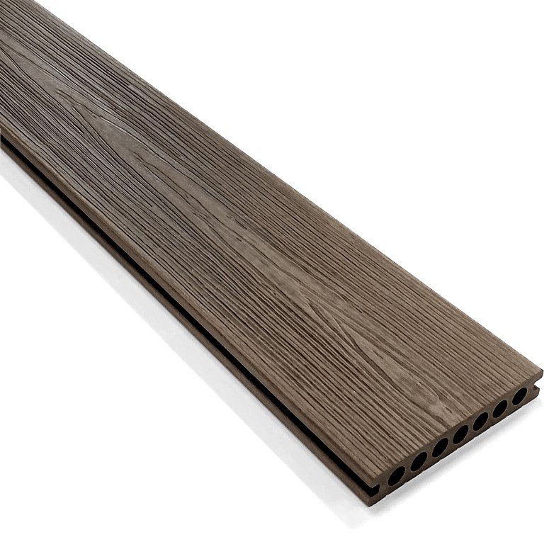 B+M HomeDeck Walnut Embossed Composite Decking Board