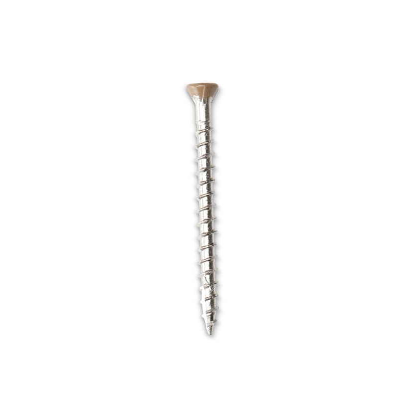 B+M Silver Birch Colour Coded Screws for Cladding Trim - Pack of 100
