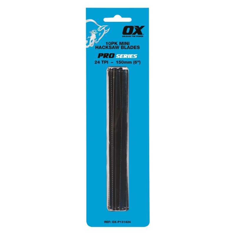 OX Tools OX Pro 6' Hacksaw Blades 24 TPI Pack 10