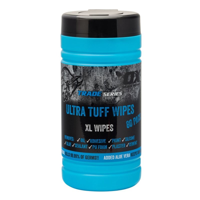 OX Tools OX Trade Ultra Tuff XL Wipes - 80 pack