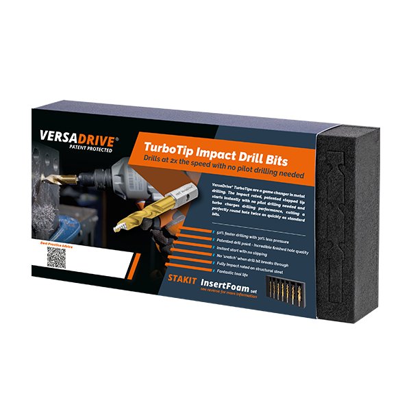 HMT HMT VersaDrive TurboTip Impact Drill Bit Set, 6, 8, 10, 12, 14, 18, 22mm
