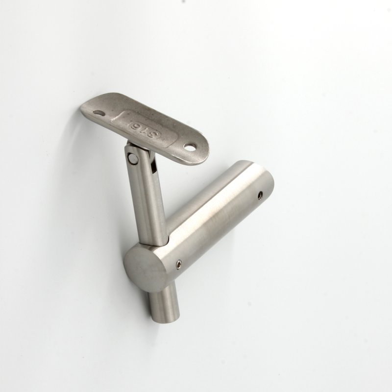 B+M Articulated Offset Post Bracket with Adjustable Saddle to suit 42mm Handrail - Grade 316