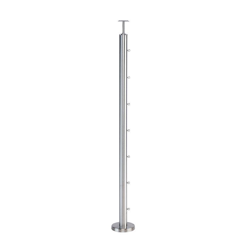 BM Architectural Pre-Assembled Balustrade 3mm Wire End Post - 48.2mm x 2.5mm - Fixed Saddle to suit 42mm Handrail