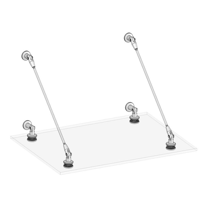 Light 4-Point Glass Canopy Kit