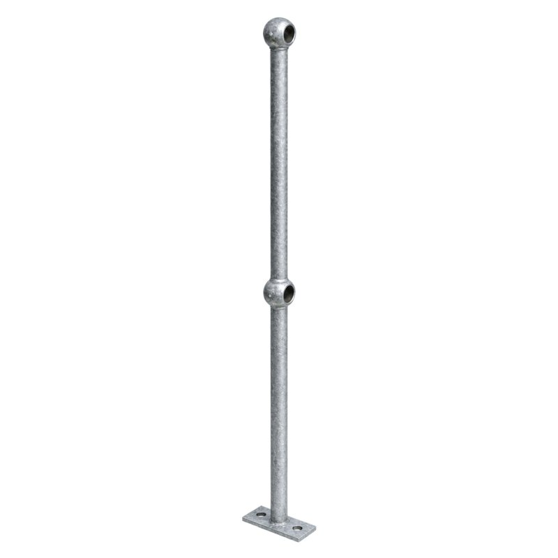 Barclay & Mathieson Galvanised Handrail W/Flat Base
