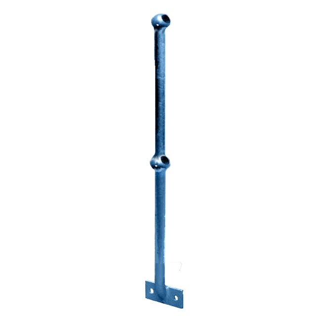 Barclay & Mathieson Galvanised Handrail W/Raked Ball and Horizontal Side Palm (Right Hand)