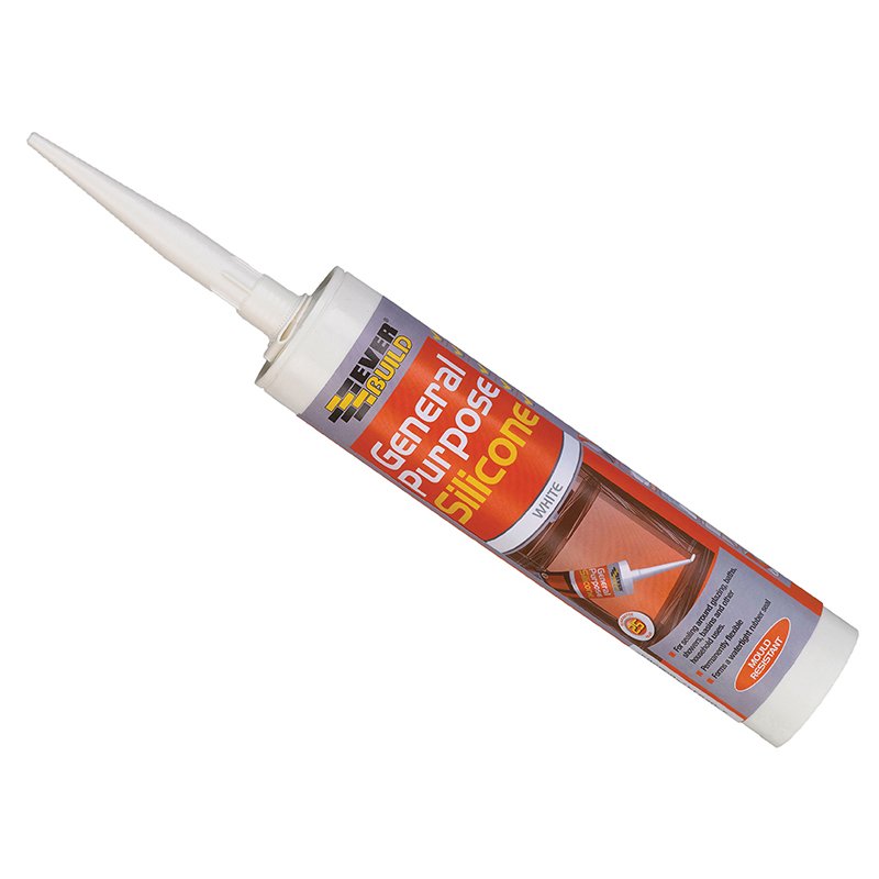 Black 280ml Everbuild Sika - General-Purpose Silicone Sealant