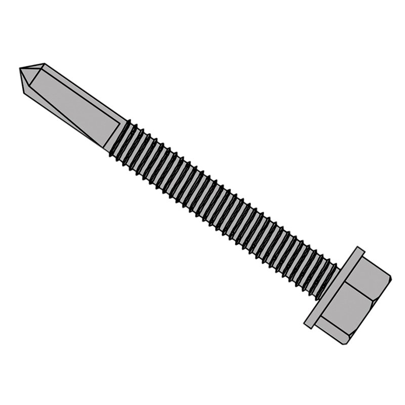 ForgeFix - TechFast Roofing Sheet to Steel Hex Screw No.5 Tip 5.5 x 60mm Box 100