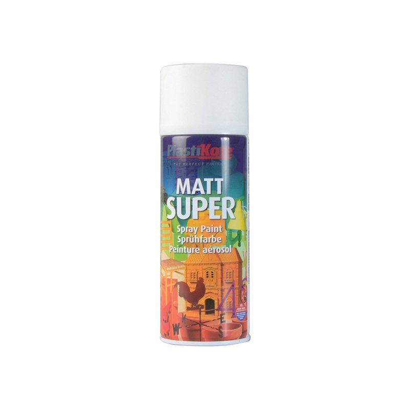 White 400ml PlastiKote - Matt Super