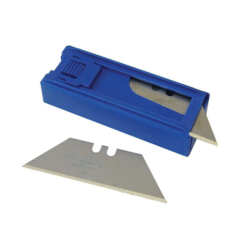 Dispenser of 10 - Blue Faithfull - Heavy-Duty Trimming Knife Blades