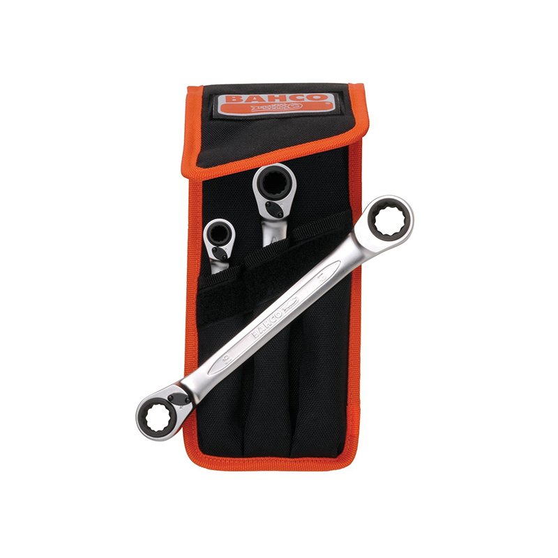 Bahco - S4RM Series Reversible Ratchet Spanner Set, 3 Piece