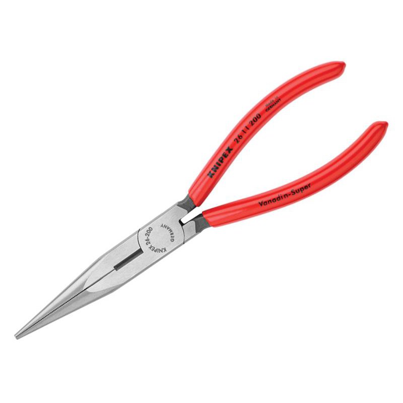 Knipex - Long Snipe Nose Side Cutting Pliers PVC Grips 200mm (8in)