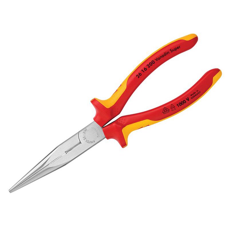 Knipex - VDE Long Snipe Nose Side Cutting Pliers 200mm