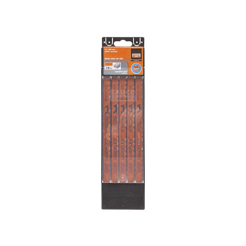 18tpi (Pack 100) Bahco - 3906 Sandflex Hacksaw Blades 300mm (12in)