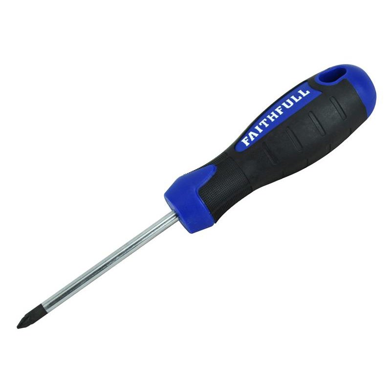 PZ1 x 75mm Faithfull - Soft Grip Screwdriver, Pozidriv