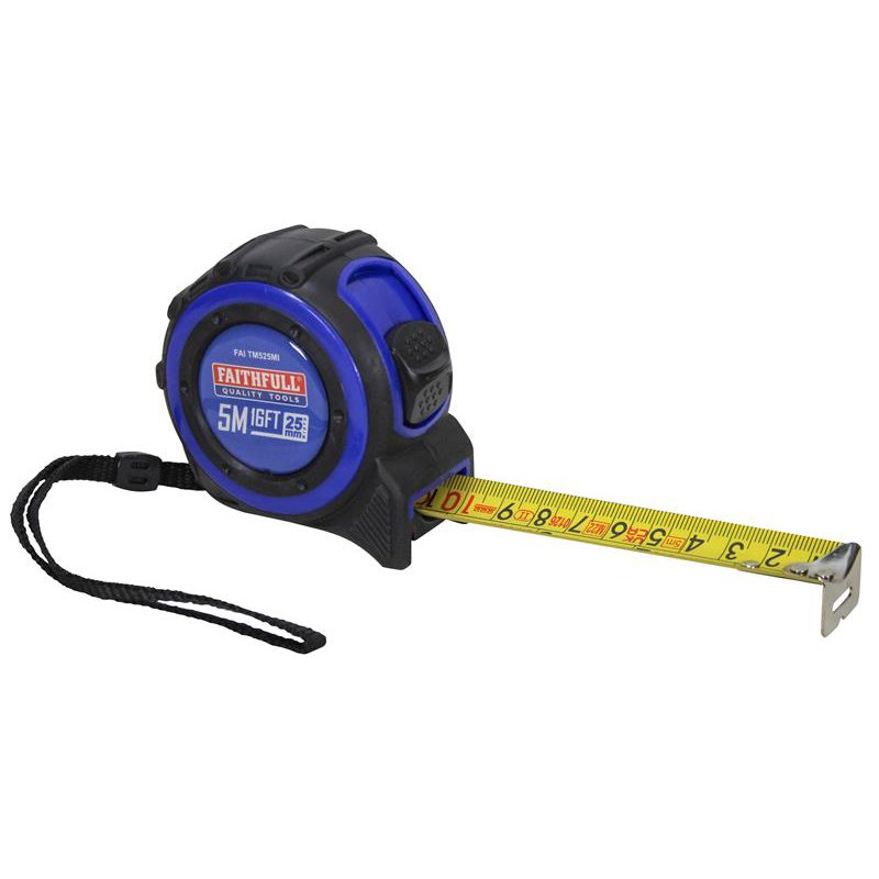 5m/16ft (Width 25mm) Faithfull - Trade Tape Measure