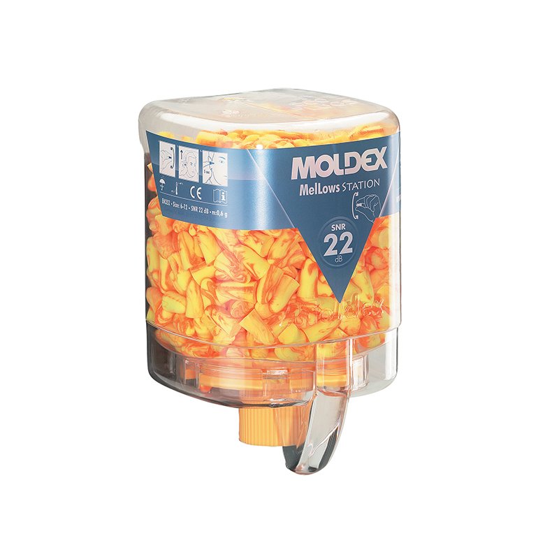 Moldex - Disposable Foam Earplugs MelLows? Station SNR 22 dB (250 Pairs)