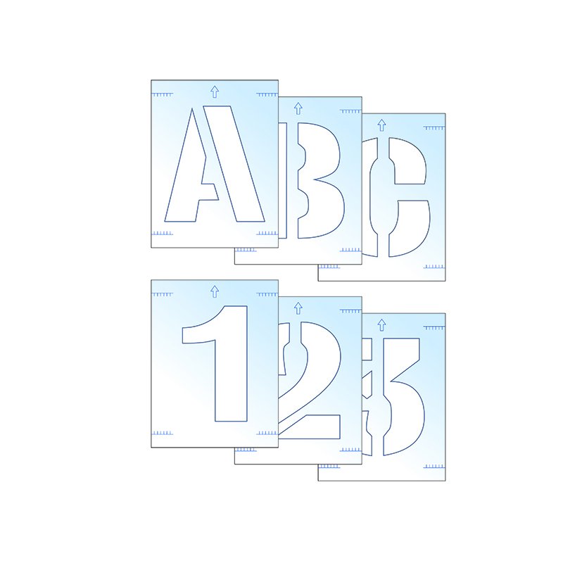 100mm Scan - Letter & Number Stencil Kit