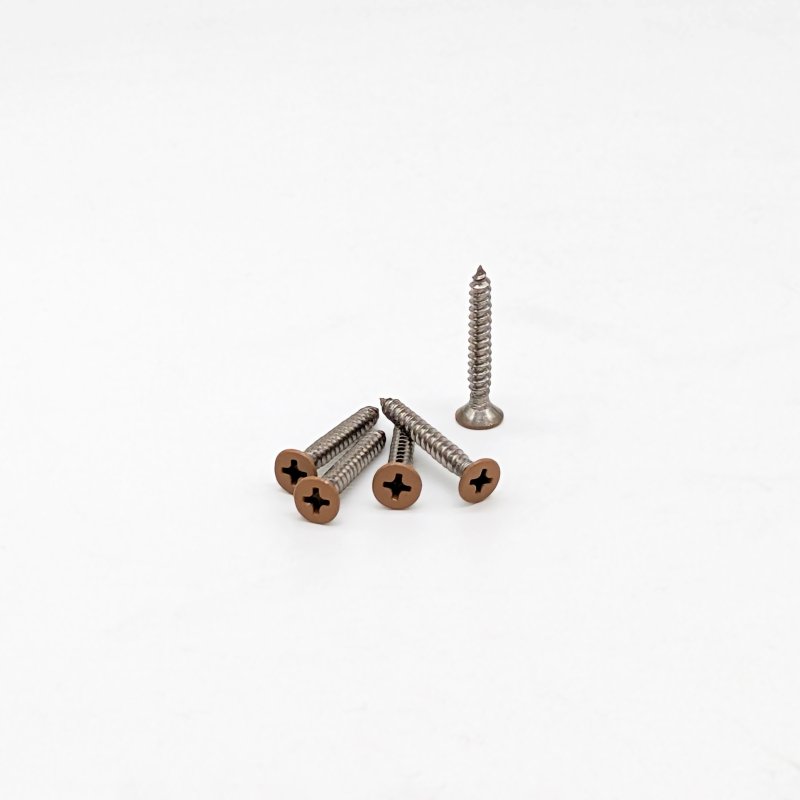 EazyClad 5S - Classic Oak Colour Coded Screws for Cladding Trim - Pack of 100