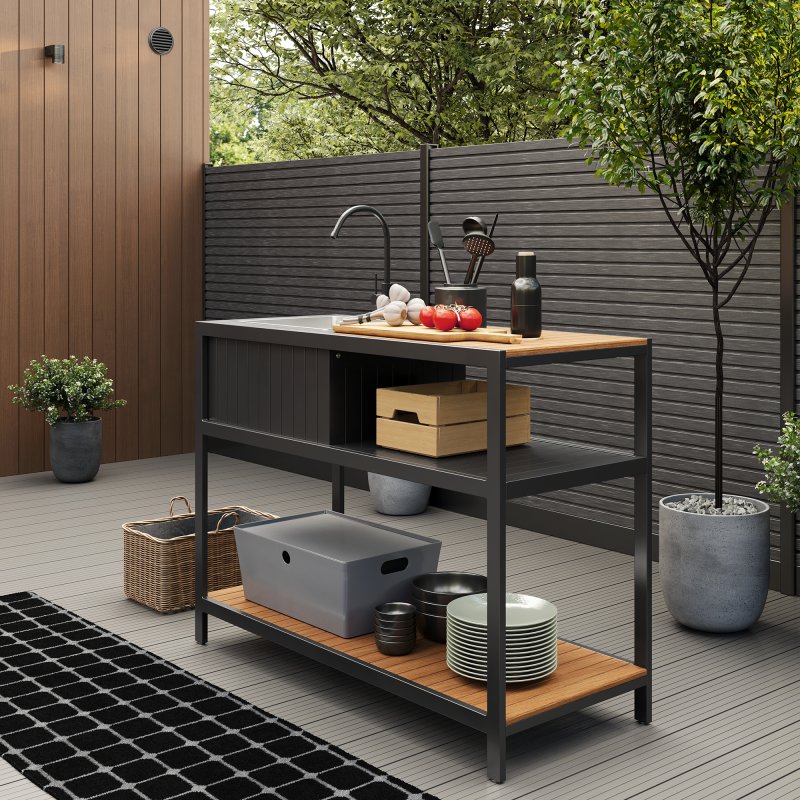 Ecoscape Ecoscape Outdoor Kitchen - Oak Sink Unit Including Tap & Cover