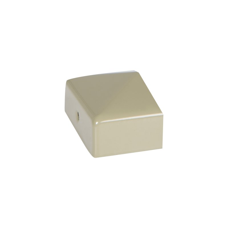 DuraPost® Half Post Cap With Bracket 75 x 37mm - Olive Grey