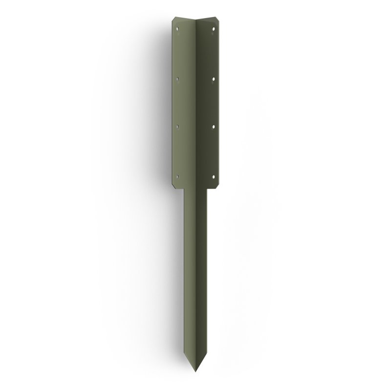 FENCEMATE® FENCEMATEreg Double Sleeper Pin Corner Bracket 750 x 2mm - Olive Grey